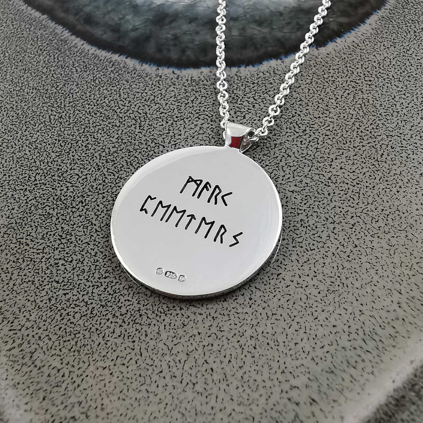 Travel Viking Rune Personalised Silver Necklace