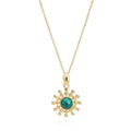 Etrusca Sun Drop Pendant with Malachite