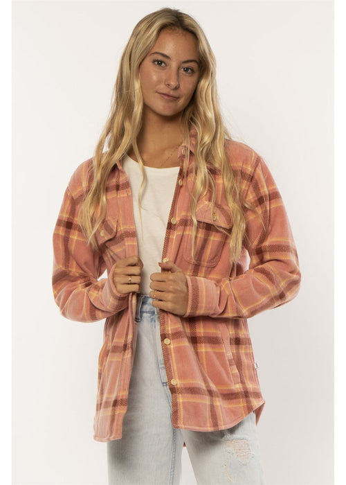 Sisstrevolution Nights Ls Woven Fleece Top