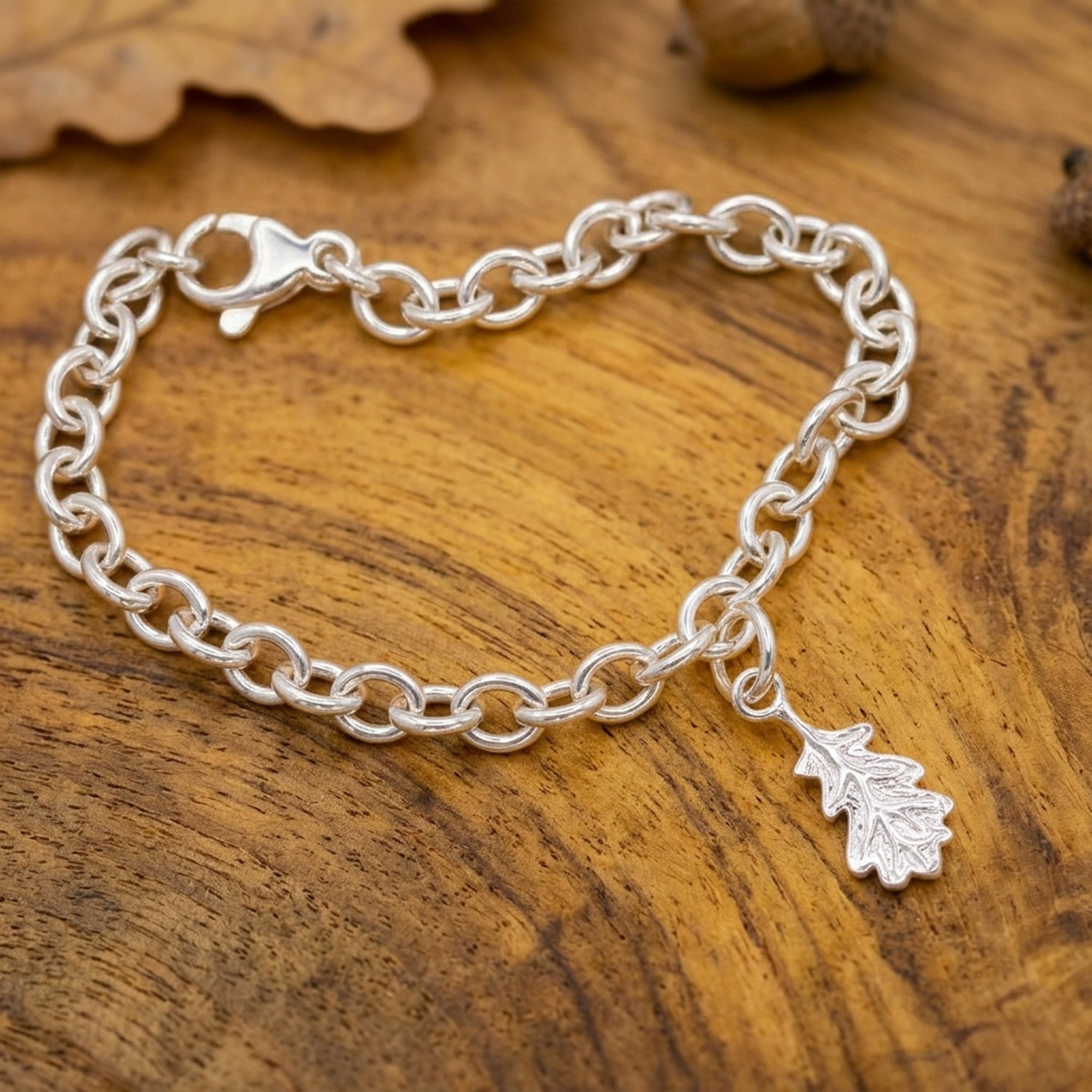 Oak Leaf Silver Charm