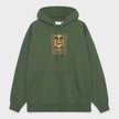Double Exclamation Pullover Hoodie Moss Green