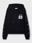 23 Skate Logo Embroidered Hoodie Black White