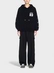 23 Skate Logo Embroidered Hoodie Black White