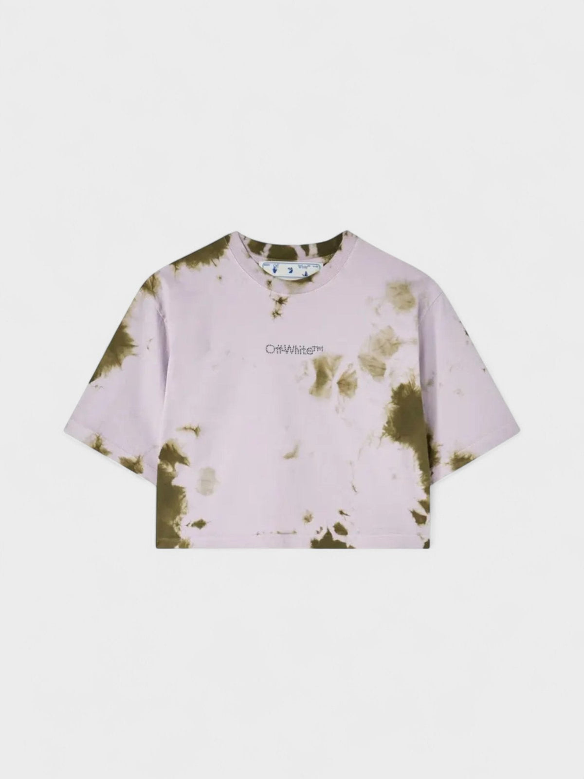 Off-White Bling Tie Dye Crop T-Shirt Lilac
