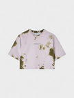 Off-White Bling Tie Dye Crop T-Shirt Lilac
