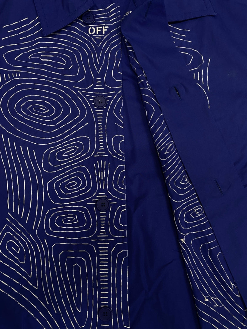 Off White Body Stitch S/S Shirt Blue White