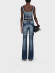 Off-White Bustier Top Denim Blue