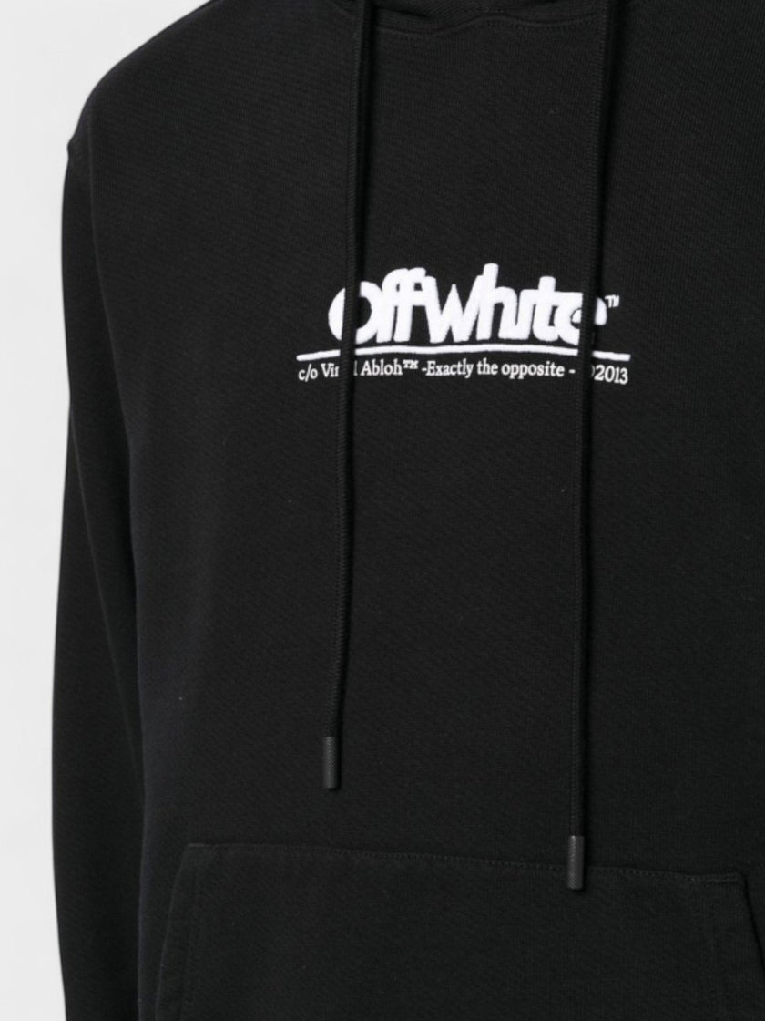 Off-White Chunky Logo Slim Hoodie Black White