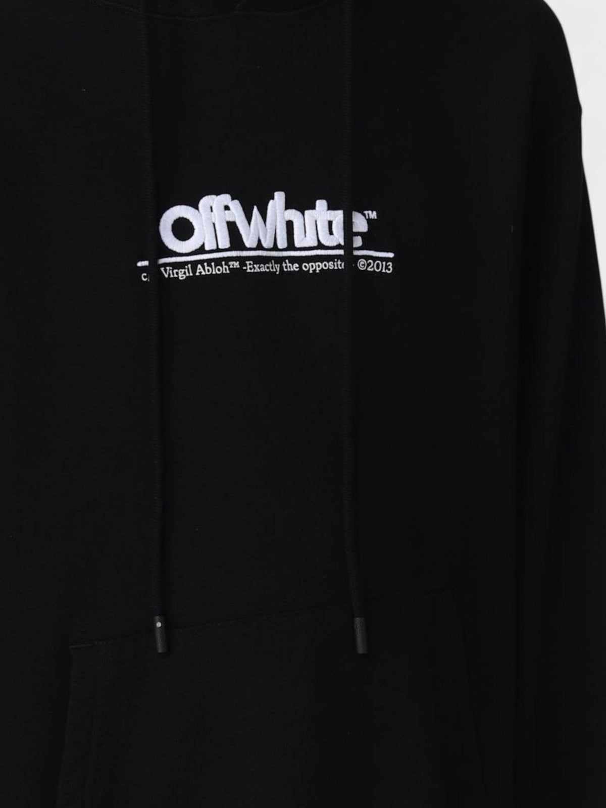 Off-White Chunky Logo Slim Hoodie Black White