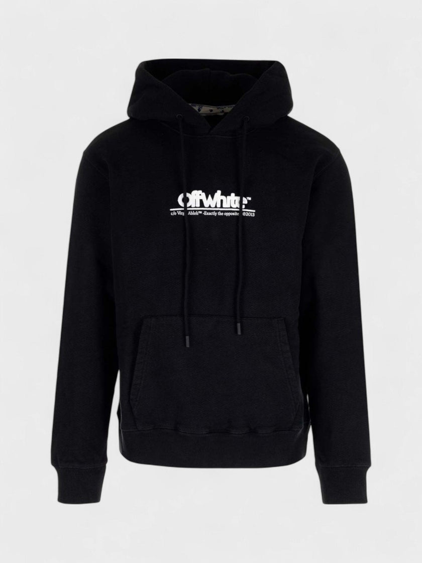 Off-White Chunky Logo Slim Hoodie Black White