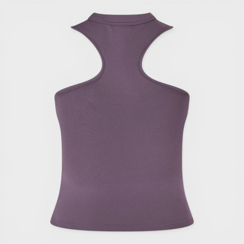 Sleek Asymmetric Rowing Top Violet