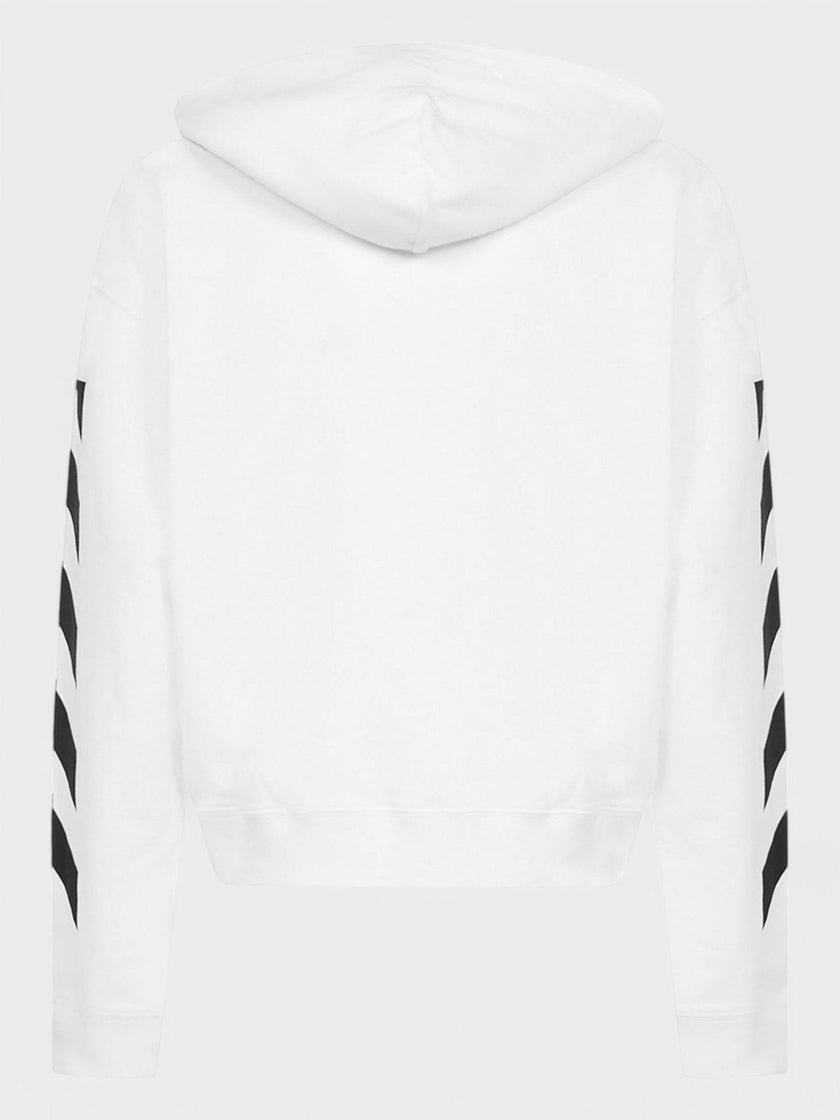 Diagonal Helvetica Hoodie White