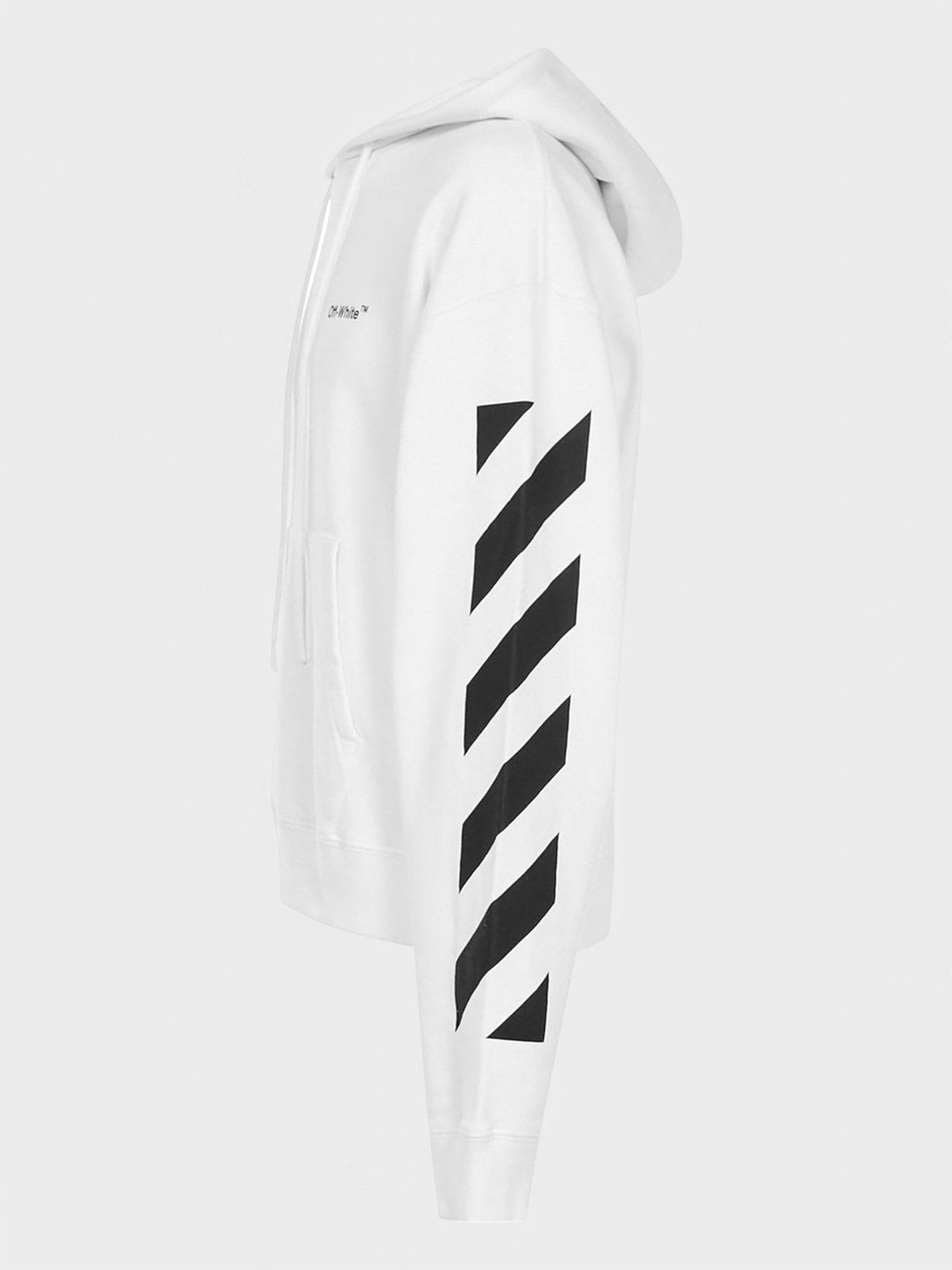 Diagonal Helvetica Hoodie White