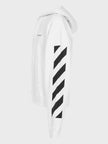 Diagonal Helvetica Hoodie White