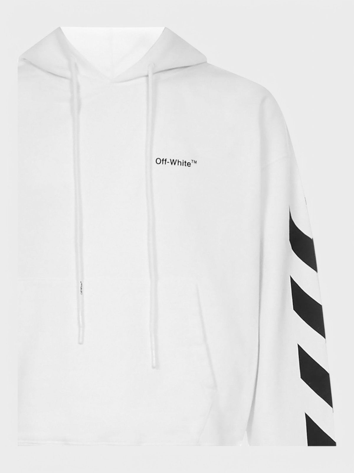 Diagonal Helvetica Hoodie White
