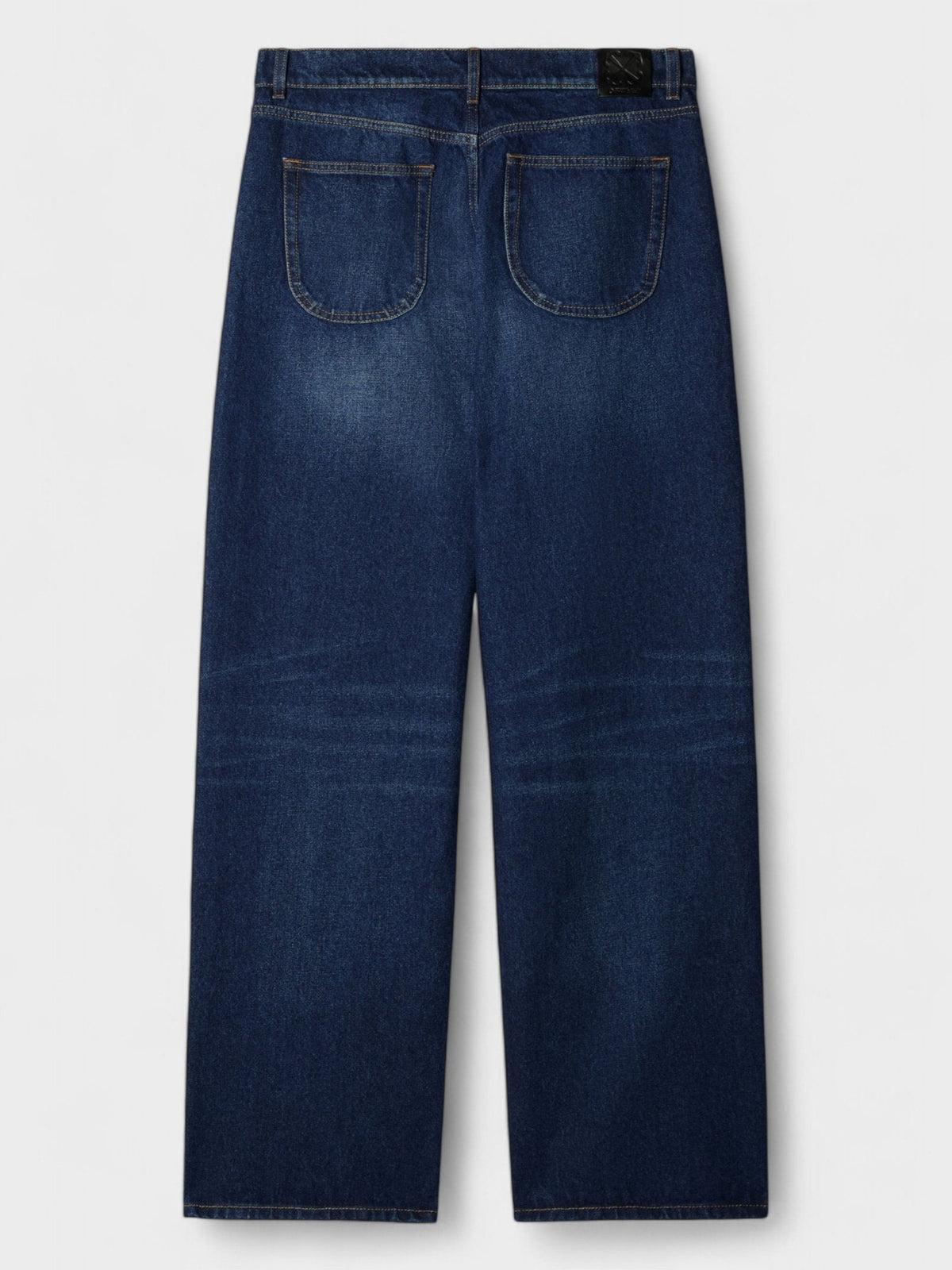 Off-White Eyelet Loose Fit Jeans Medium Blue