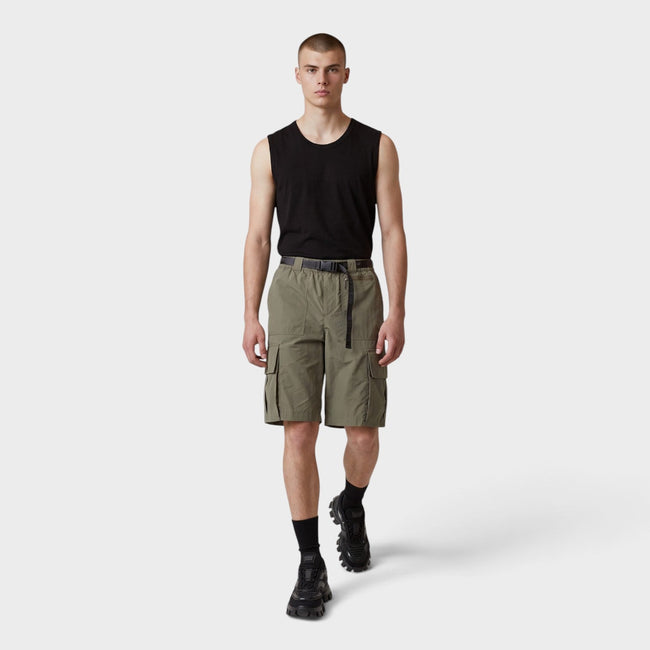 Industrial Belt Cargo Shorts Green