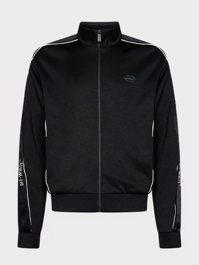 Knit Tape Track Jacket Black