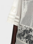 Off-White Lace & Mesh Sport Top White