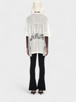 Off-White Lace & Mesh Sport Top White