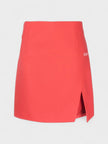 Off-White Logo Print High Waisted Skirt Red White