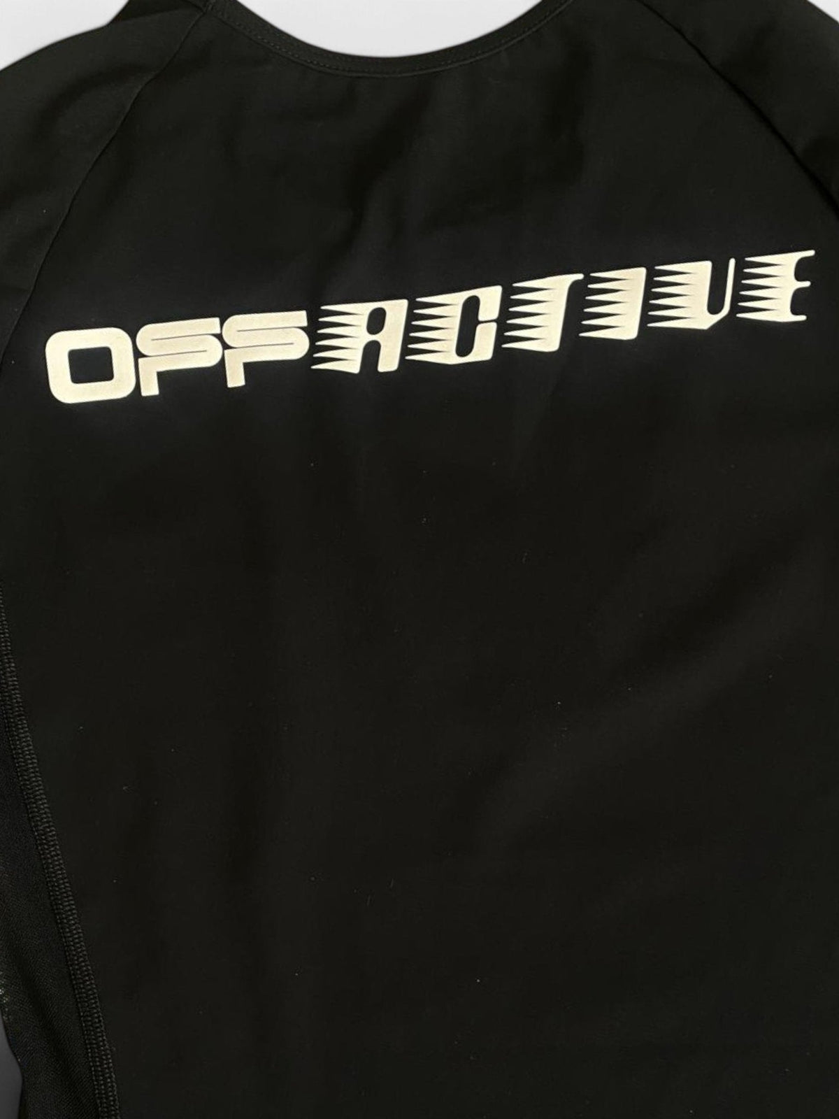 Off-White Logo Print Performance Top Black