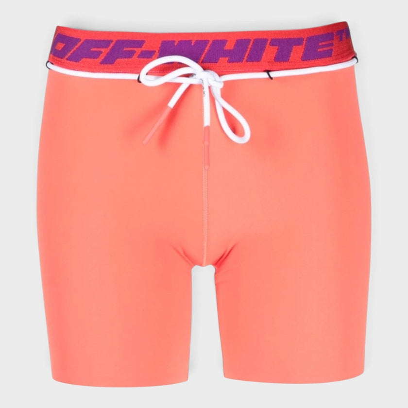 Logo Waistband Track Shorts Coral Red