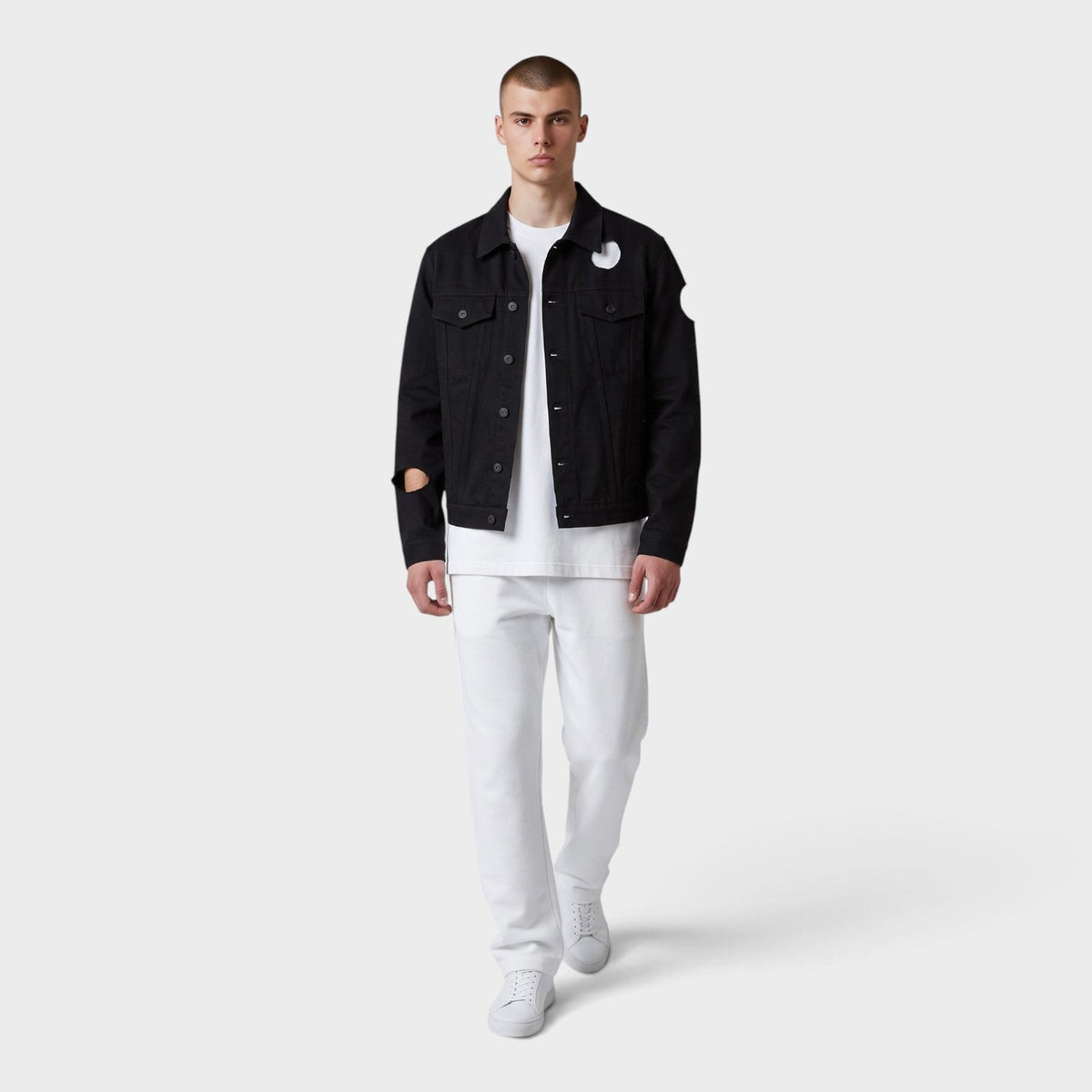 Meteor Slim Denim Jacket Black