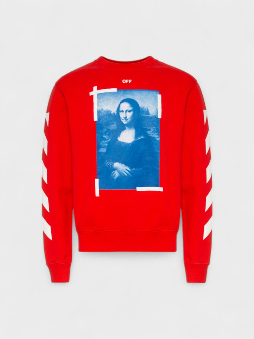 Off-White Monalisa Arrow Slim Crewneck Red White