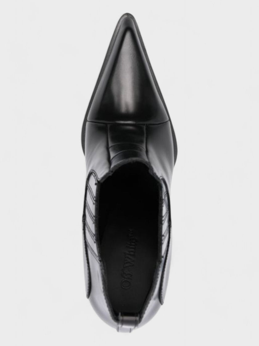 Off-White Moon Beatle Shade Ankle Boots Black