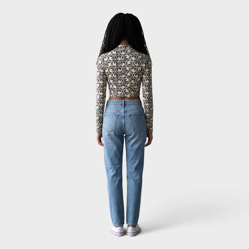 Moon Sec Skin Turtle Crop Top Yellow Black