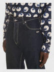 Off-White Off Embroidered Loose Jeans Blue