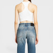 Off Stamp Rib Rowing Top White