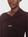 Off-White Off Stamp Twist Detail Minidress Brown