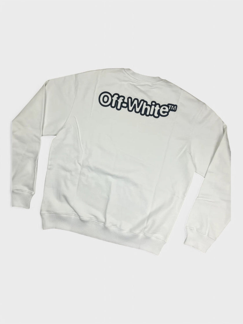 Off-White Logo Print Crewneck White