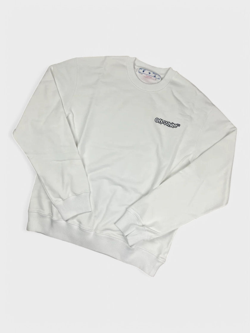 Off-White Logo Print Crewneck White