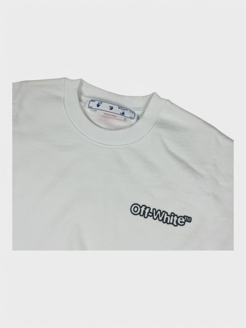Off-White Logo Print Crewneck White