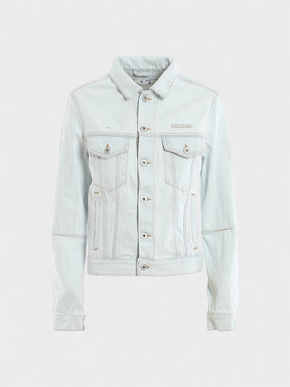 Open Back Denim Jacket Light Blue