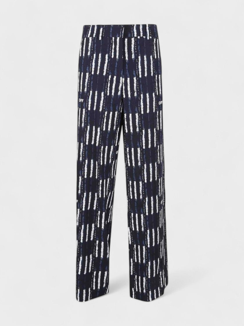 Shibori Formal Trousers Blue White