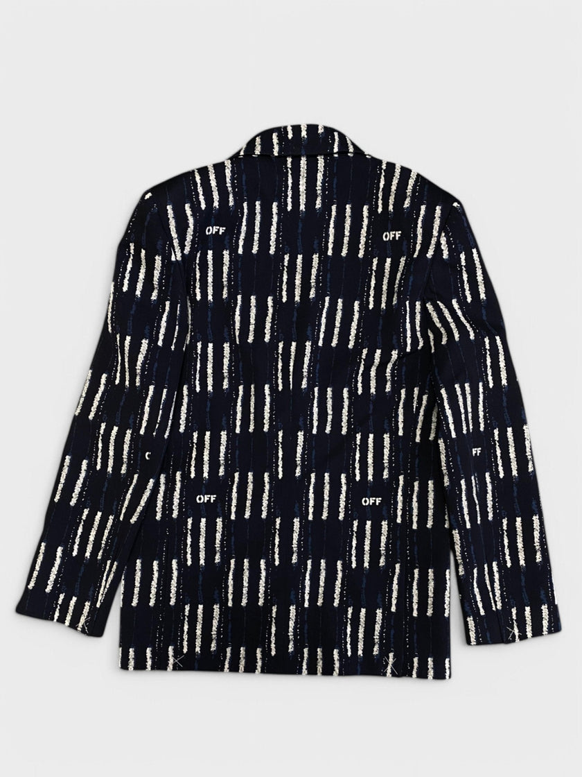 Off-White Shibori Woven Tomboy Jacket Cobalt Blue