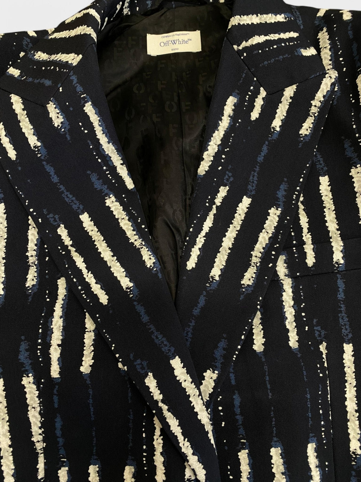 Off-White Shibori Woven Tomboy Jacket Cobalt Blue