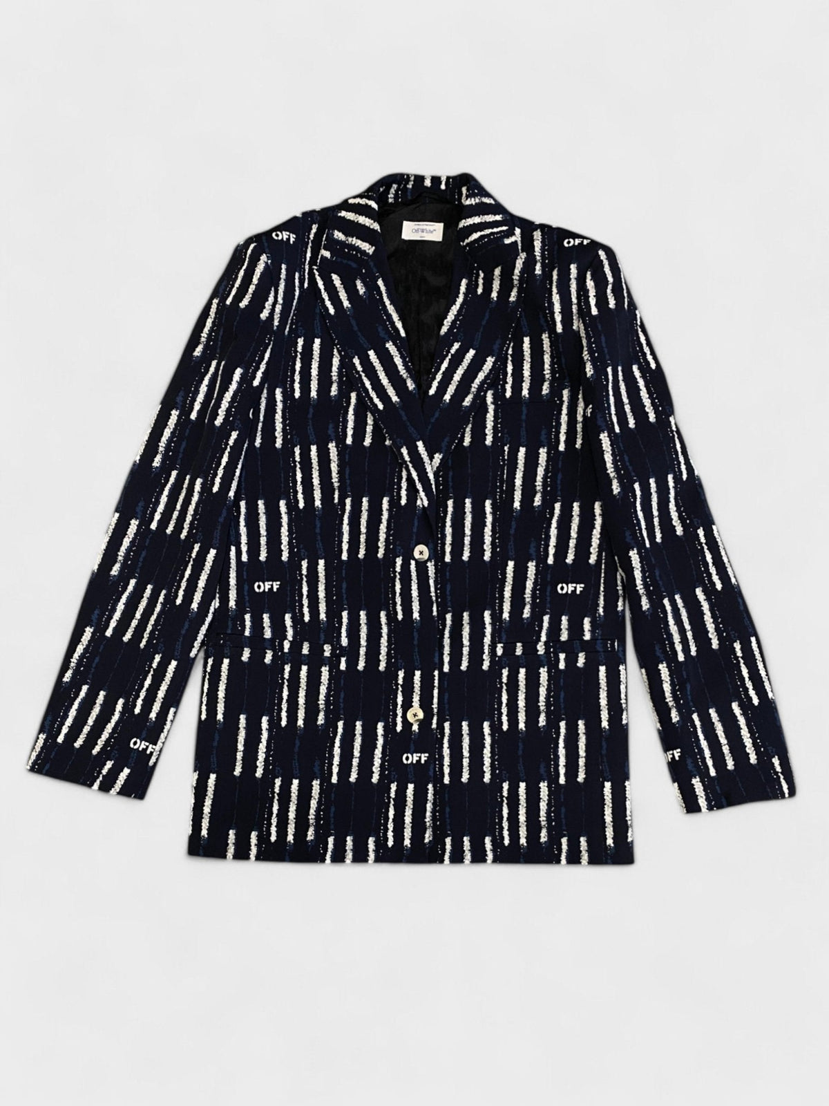 Off-White Shibori Woven Tomboy Jacket Cobalt Blue