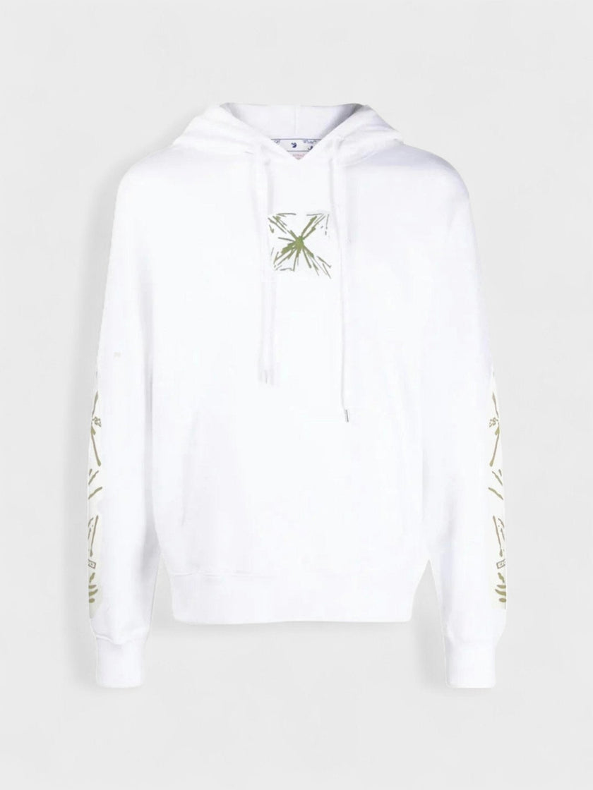 Off-White Splash Arrow Skate Hoodie White