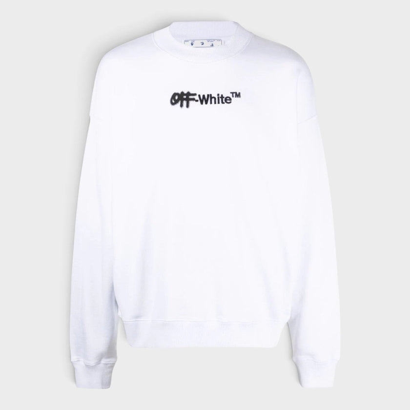 Spray Helv Skate Crewneck White
