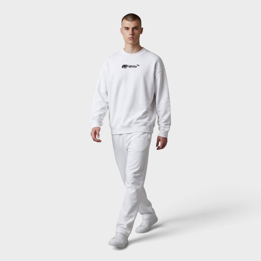 Spray Helv Skate Crewneck White