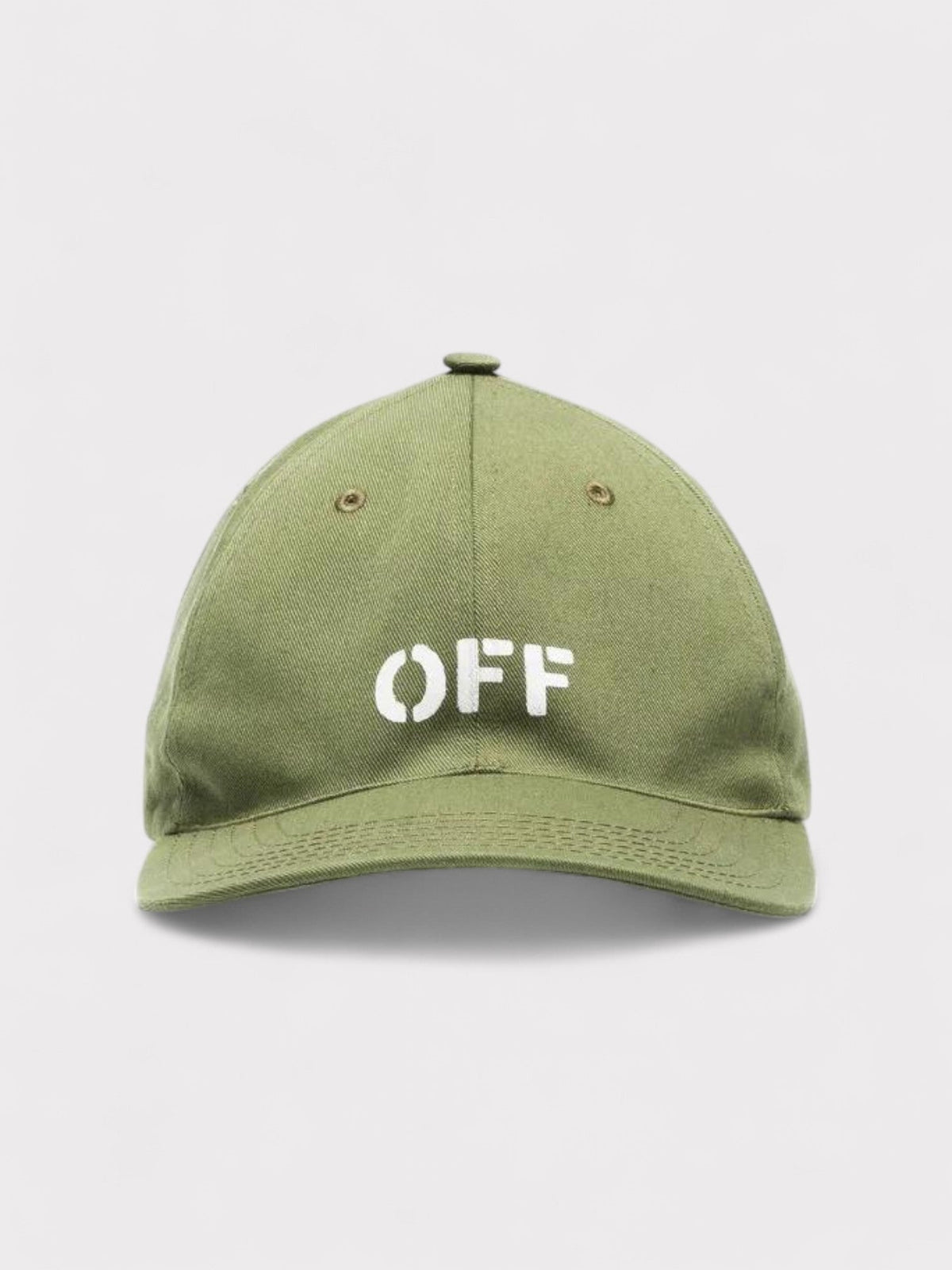 Off-White Stamp Logo Military Green Cap