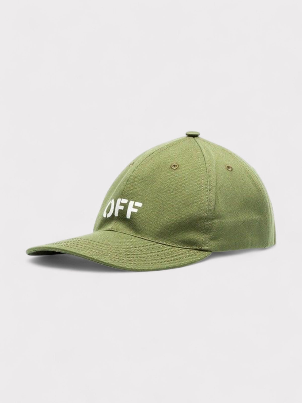 Off-White Stamp Logo Military Green Cap