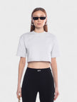 Off-White Stamp Rib Cropped Tee Artic Ice