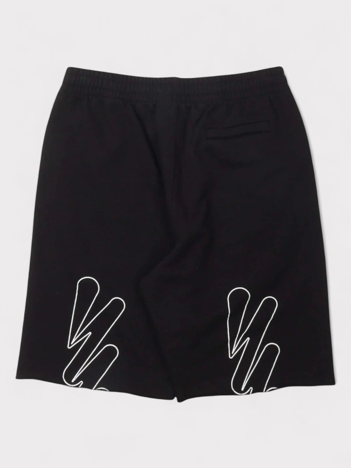 Wave Outline Diag Sweatshorts Black
