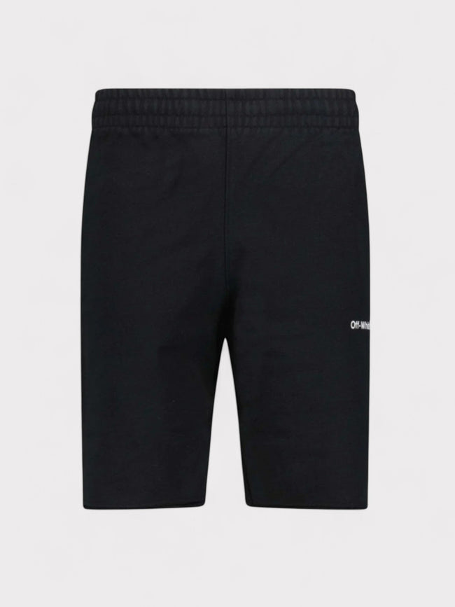 Wave Outline Diag Sweatshorts Black